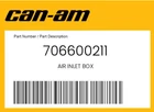 Can-am Brp Maverick Trail 800R / 1000 Air Inlet Box 706600211 New !. Price: $39.00.