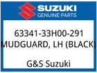 Suzuki Oem Part 63341-33H00-291 Mudguard, Lh (black) New. Price: $108.82.