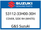 Suzuki Oem Part 53112-33H00-30H Cover, Side Rh (white) New. Price: $89.90.