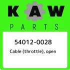 54012-0028 Kawasaki Cable-throttle,openin 540120028, New Genuine Oem Part. Price: $39.35.