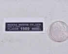 89 Honda Pilot Year Model Frame Sticker Mark Decal A1 New. Price: $16.99.