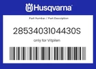 Husqvarna Genuine Only For Vitpilen - 2853403104430S New. Price: $53.34.
