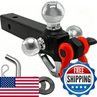 Autdour Trailer Hitch Tri-ball Mount Hookpinrotatable Tow Shacklefits 2-IN. Price: $75.98.
