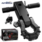 Autmatch 2" Shackle Hitch Receiver Mega D Ring Recovery,black&gunmetal New. Price: $49.99.