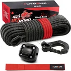 1/4" 50FT Synthetic Winch Rope Kit 9680 Lb W/ Hook Fairlead Autodunk Atv Utv New. Price: $39.99.
