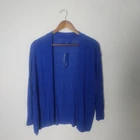 Apt 9 Open Front Cardigan Women's Large Blue Lightweight Business Casual New. Price: $16.00.