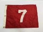 Standard Golf Pro Line Red Nylon Hole #7 Pin Flag 19" X 14' Used. Price: $19.99.