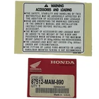 87512-MAM-890 Honda GL1500SE 1995-96 1998-00 Accessories & Loading Label Decal New. Price: $9.99.