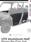Aluminum Half Door For Can-am Defender With Soft Uppers Max HD7 HD8 HD9 HD10 Used. Price: $800.00.
