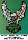 Honda Motorcycles - Vintage Original Vinyl Prismatic Glitter Decal Sticker Used. Price: $7.24.
