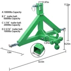 Lablt 2" Receiver 3 Point Trailer Hitch And Towing Ball With Hook Heavy Duty New. Price: $69.14.