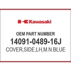 Kawasaki Cover,side,lh,m.n.blu 14091-0489-16J Oem New. Price: $89.04.