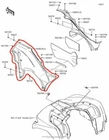 New Oem Kawasaki Brute Force 750 4X4I Left Side Cover Panel Red. Price: $59.95.
