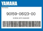 Yamaha Genuine Screw, With Washer 90159-06123-00 New. Price: $9.29.