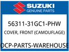 Suzuki Oem Part 56311-31GC1-PHW Cover, Front (camouflage) New. Price: $138.55.