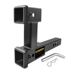 Double Hitch Receiver 2 Inch Trailer Dual Extension Riser Adapter Fi New. Price: $58.95.