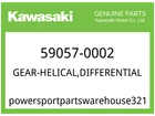 Kawasaki Oem Part 59057-0002 Gear-helical,differential New. Price: $207.65.