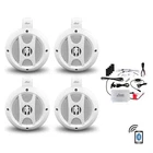 4 Channel Quad Waterproof Utv/atv/snowmobile/marine Amplified Speaker System New. Price: $188.99.