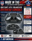 Polaris 800 RZR4 570 XP900 XP1K Utv Overhead Stereo Console Usa Made New. Price: $38.95.