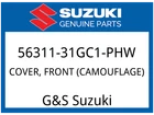 Suzuki Oem Part 56311-31GC1-PHW Cover, Front (camouflage) New. Price: $133.21.