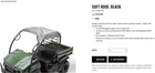 Kawasaki Mule Sx 2005-2026 Oem Soft Top Roof KAF600-023B Used. Price: $104.99.